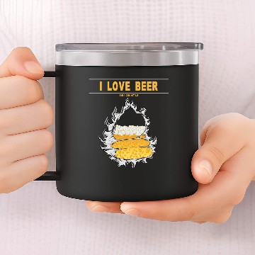 Discover I LOVE BEER 14oz Stainless Steel Tumblers
