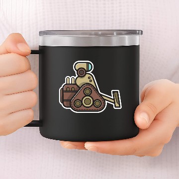 Discover Vintage Robot machine technology gift idea robotic 14oz Stainless Steel Tumblers