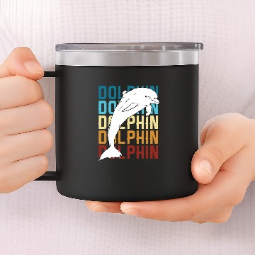Discover Animal Print Gift Dolphin 14oz Stainless Steel Tumblers