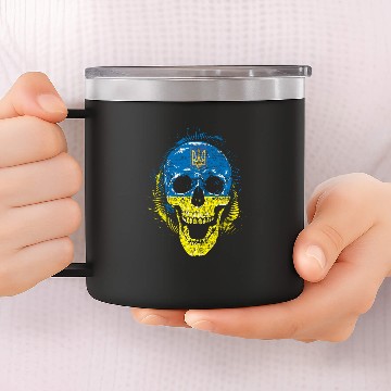 Discover Skull Ukraine 14oz Stainless Steel Tumblers