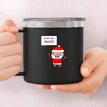 Discover Grumpy Santa with shield 14oz Stainless Steel Tumblers