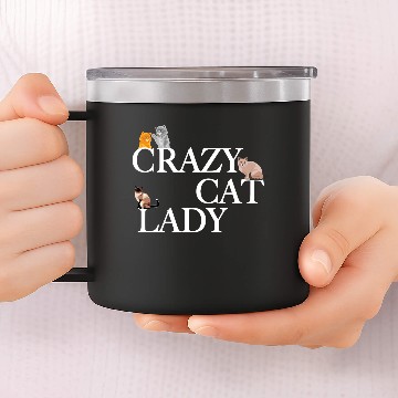 Discover Crazy Cat Lady 14oz Stainless Steel Tumblers