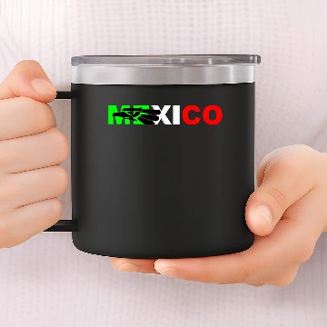 Discover Mexico Mexican Flag 14oz Stainless Steel Tumblers