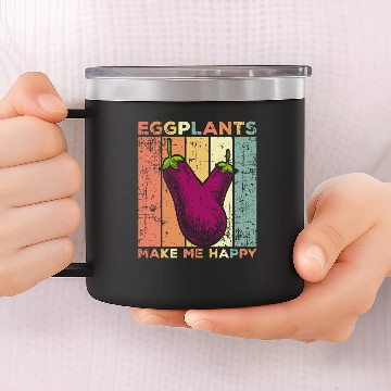 Discover Eggplant Veggie 14oz Stainless Steel Tumblers