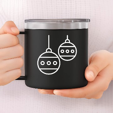 Discover Christmas Balls 4 14oz Stainless Steel Tumblers