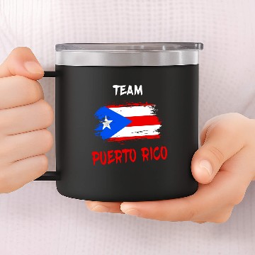 Discover Team Puerto Rico / Gift Caribbean Flag 14oz Stainless Steel Tumblers