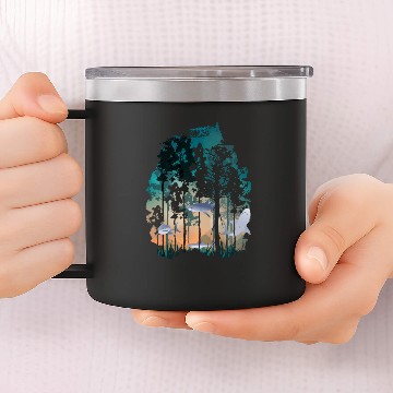 Discover Rain forest shark 14oz Stainless Steel Tumblers