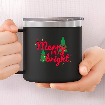 Discover Merry and Bright 14oz Stainless Steel Tumblers