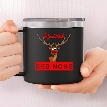 Discover Rudolph and the red nose on Xmas 14oz Stainless Steel Tumblers