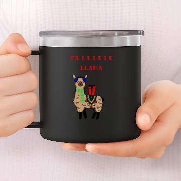 Discover Fa La la la Llama 14oz Stainless Steel Tumblers