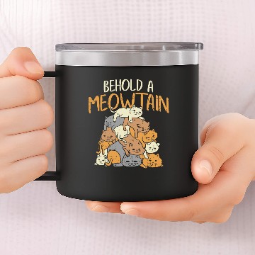 Discover funny cat 14oz Stainless Steel Tumblers gift cat mom cat dad present