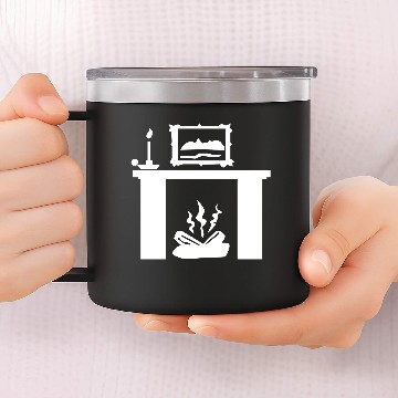 Discover Fireplace 14oz Stainless Steel Tumblers