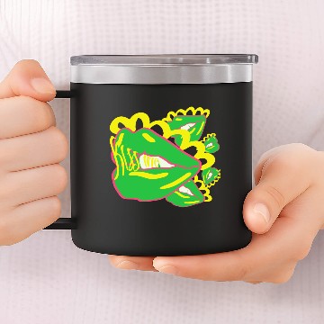 Discover Psychedelic Mouth Lips 14oz Stainless Steel Tumblers