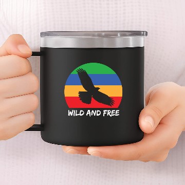 Discover Hawk Beak Rodent Feather 14oz Stainless Steel Tumblers