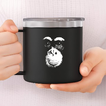 Discover Friendly Chimp - Chimpanzee 14oz Stainless Steel Tumblers