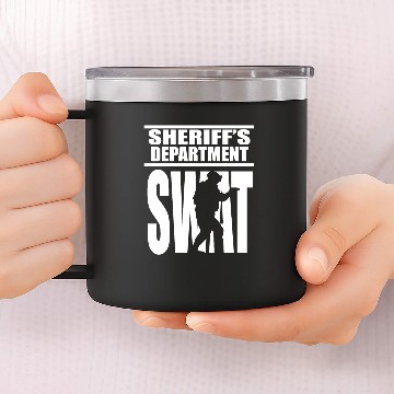 Discover SWAT Team SRT Sheriff for LEO Off Duty Cops Law 14oz Stainless Steel Tumblers