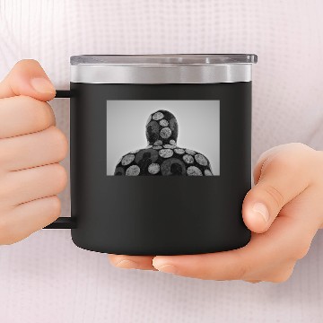 Discover The Dimensional Figure, Grayscale 14oz Stainless Steel Tumblers