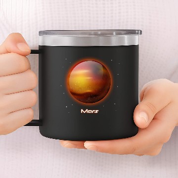Discover Solar System Red Planet Mars Space Stars 14oz Stainless Steel Tumblers