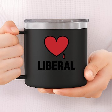 Discover Bleeding Heart Liberal 14oz Stainless Steel Tumblers