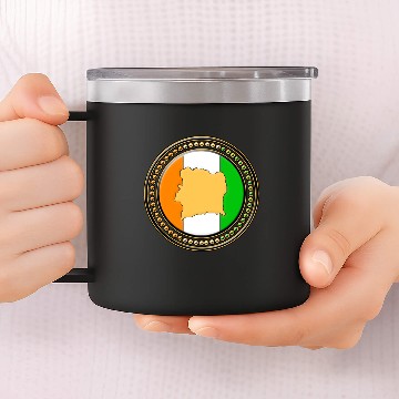 Discover Ivory Coast Flag Map 14oz Stainless Steel Tumblers