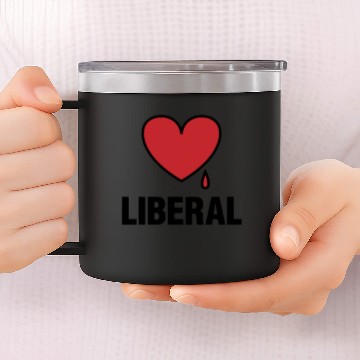 Discover Bleeding Heart Liberal 14oz Stainless Steel Tumblers