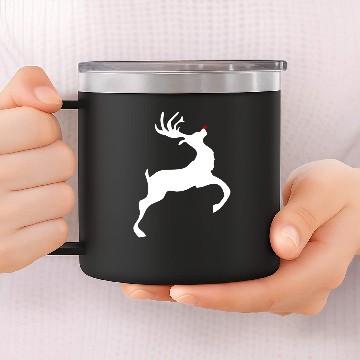 Discover Rudolph red nose reindeer xmas time 14oz Stainless Steel Tumblers
