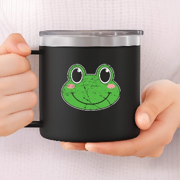 Discover Frog Slimy Toxic Mud 14oz Stainless Steel Tumblers