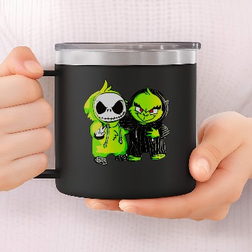 Discover Christmas funny character and Jack Skellington 14oz Stainless Steel Tumblers