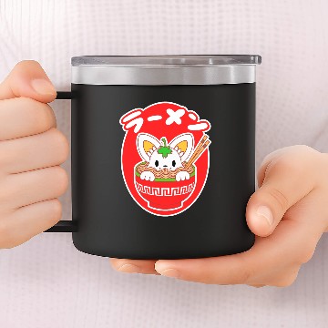 Discover Cat Ramen 14oz Stainless Steel Tumblers