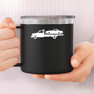 Discover Tow Truck With A Car 14oz Stainless Steel Tumblers