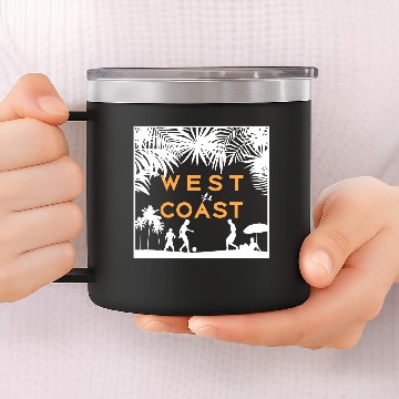 Discover West Coast Beach Summer 14oz Stainless Steel Tumblers