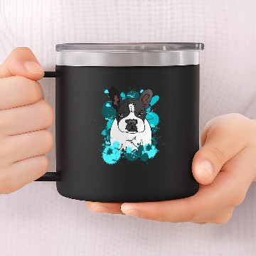 Discover French Bulldog 14oz Stainless Steel Tumblers