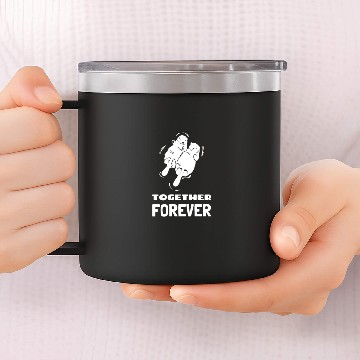 Discover Together forever couple beavers 14oz Stainless Steel Tumblers