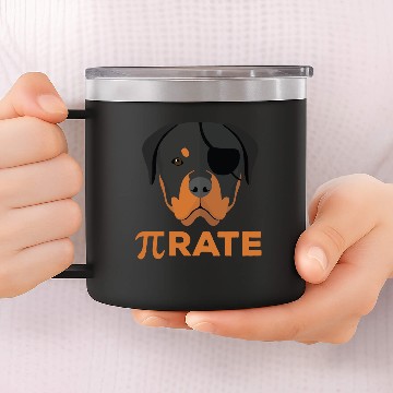 Discover Pirate Rottweiler Gift 14oz Stainless Steel Tumblers