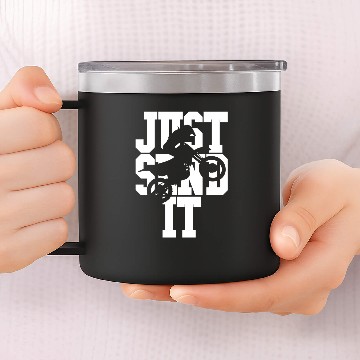 Discover Just send it white 14oz Stainless Steel Tumblers