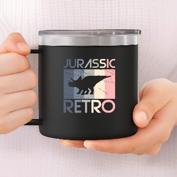 Discover Retro Triceratops Dinosaur Gift Idea 14oz Stainless Steel Tumblers