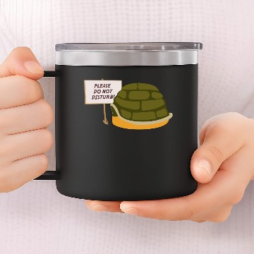 Discover Do Not Disturb Turtle Sleeping 14oz Stainless Steel Tumblers
