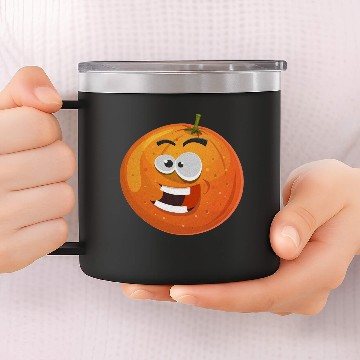 Discover Orange Fruit Character 14oz Stainless Steel Tumblers