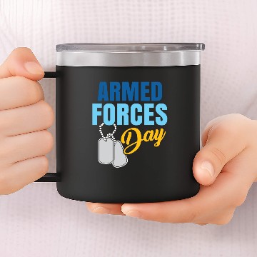 Discover ARMED FORCES DAY 14oz Stainless Steel Tumblers