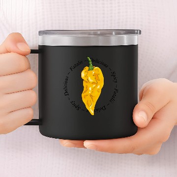 Discover Chili Pepper Hot Sauce Fatalii Spicy Food 14oz Stainless Steel Tumblers