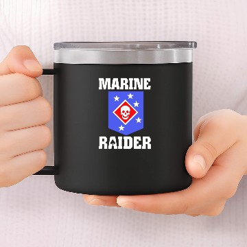 Discover Marine Raiders 14oz Stainless Steel Tumblers