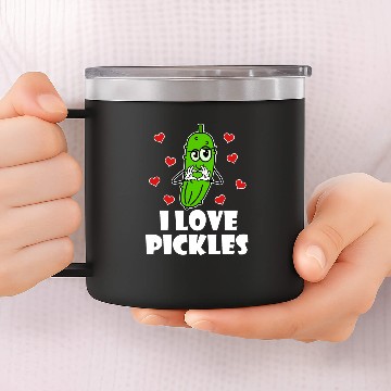 Discover I Love Pickles Squad Pickle Party Funny Pickle 14oz Stainless Steel Tumblers