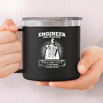 Discover Funny Engineer Engineering Wizard Magician Gift 14oz Stainless Steel Tumblers