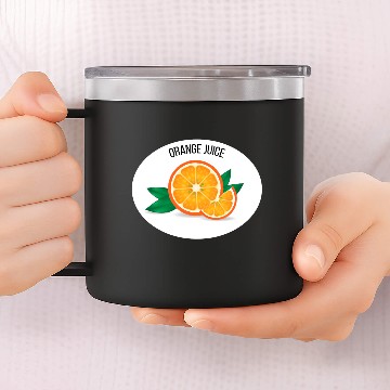 Discover Orange Juice 14oz Stainless Steel Tumblers