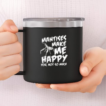 Discover Mantis insect happiness 14oz Stainless Steel Tumblers