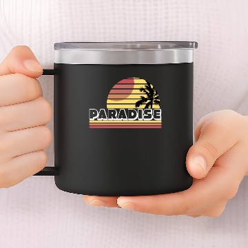 Discover Paradise Sunset Resort 14oz Stainless Steel Tumblers