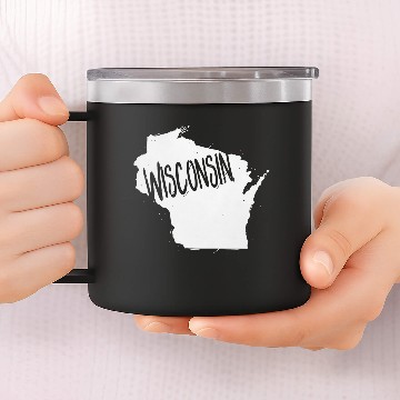 Discover Wisconsin 14oz Stainless Steel Tumblers