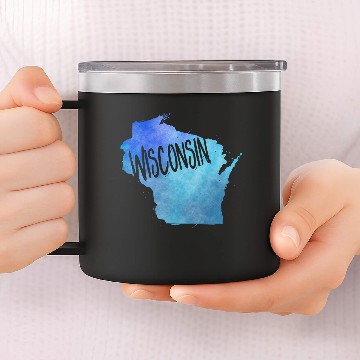 Discover Wisconsin 14oz Stainless Steel Tumblers