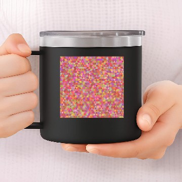 Discover Living Coral Pattern 14oz Stainless Steel Tumblers