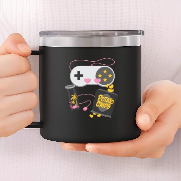 Discover Typical Gamer Girl Gaming Controller Nerd Gift 14oz Stainless Steel Tumblers